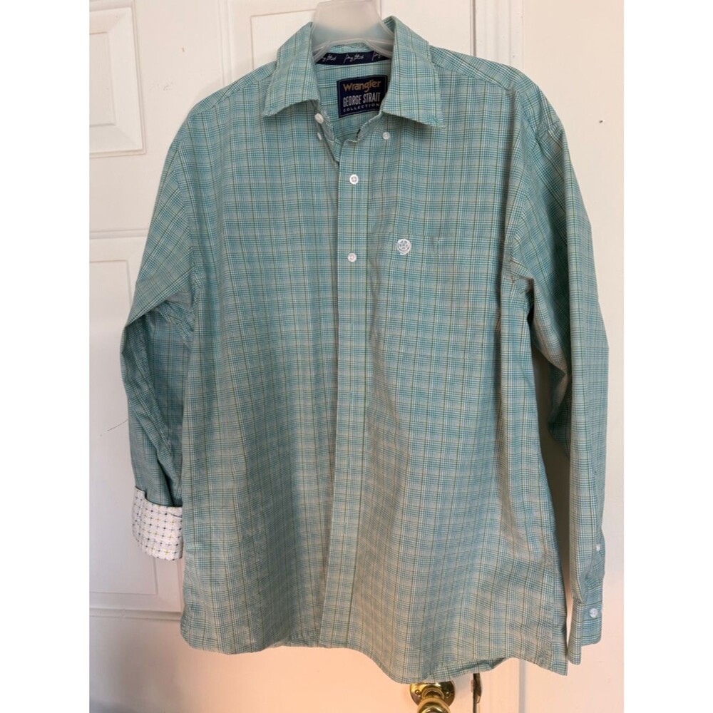 Wrangler George Strait Collection Plaid Western Shirt Men’s Long Sleeve